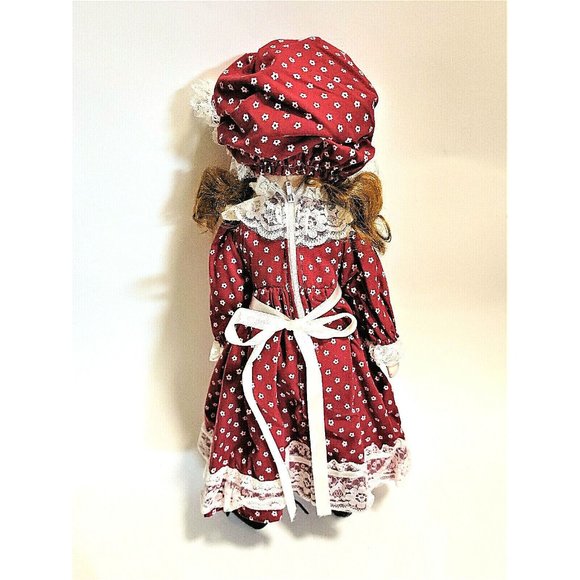 Porcelain Blond Doll Country Cloth with Box 18" Tall Excellent Condition VINTAGE - Picture 7 of 10